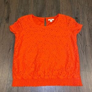 Cato size medium orange lace blouse